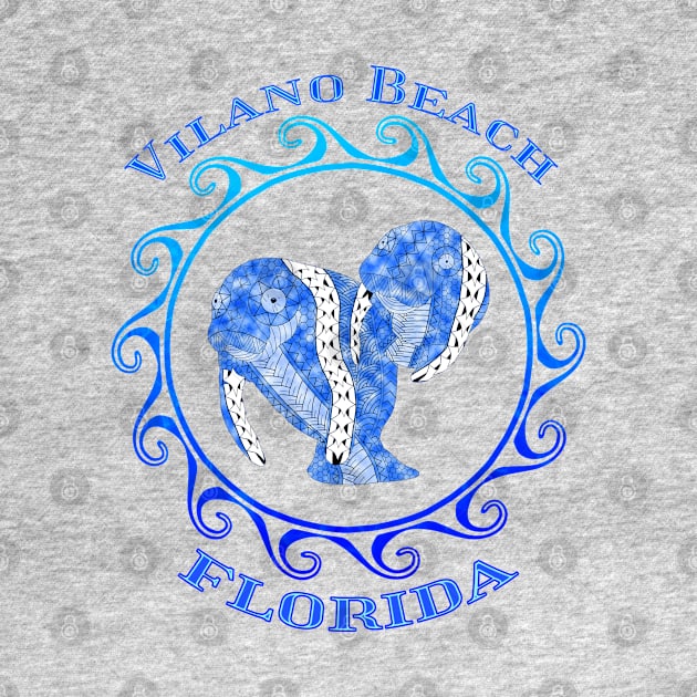 Vilano Beach Florida Vacation Tribal Manatees by macdonaldcreativestudios